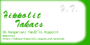 hippolit takacs business card